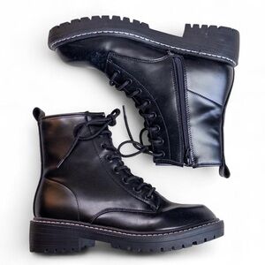 Ichigo Black Combat Boots Size 9 🖤 Platform Lug Sole | New